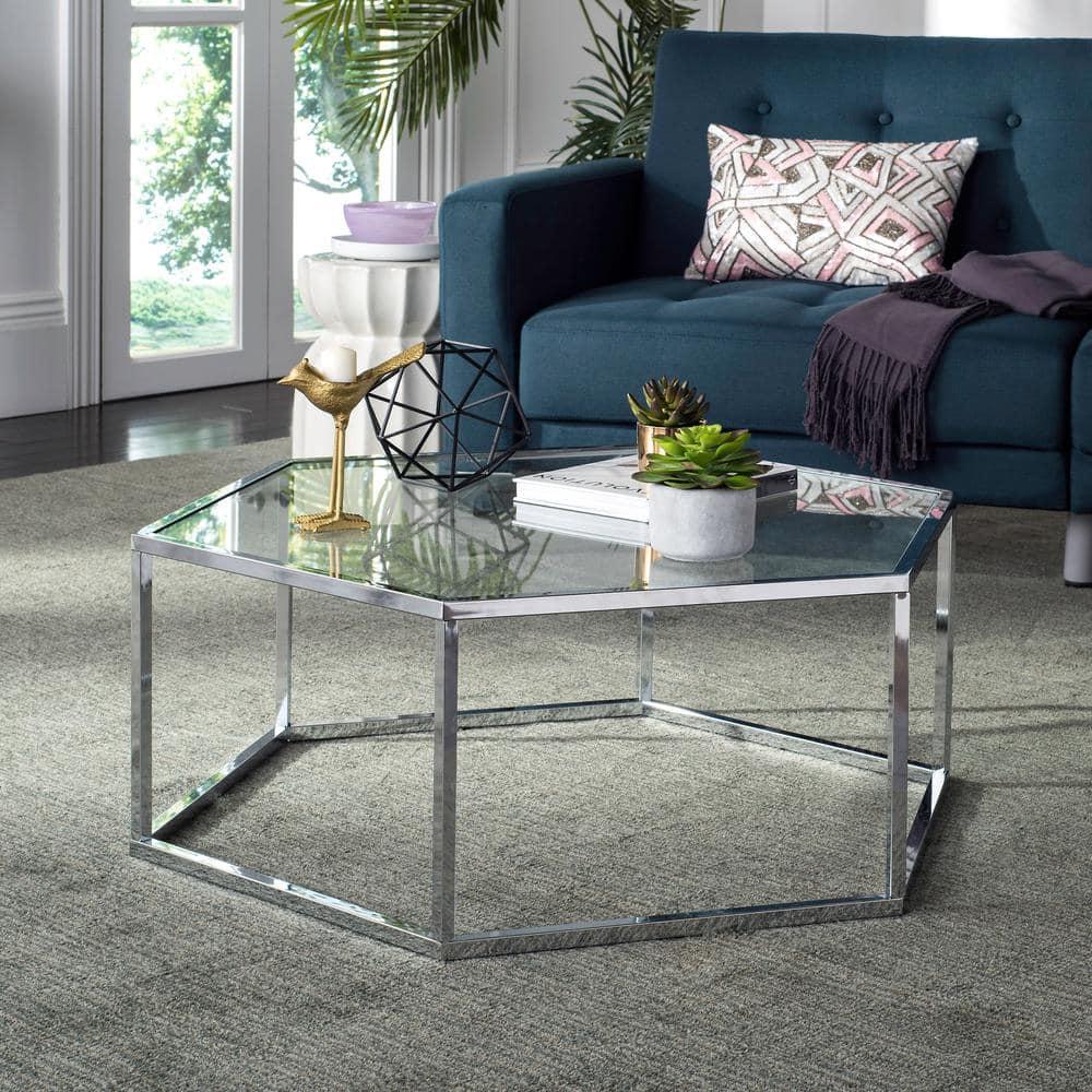 Eliana Coffee Table - Chrome - Safavieh