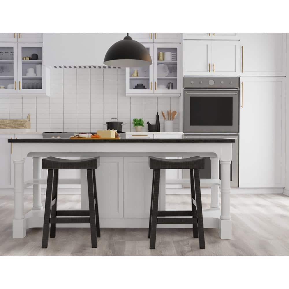 Carolina Living 30" Levi Barstool Espresso Brown: Stained MDF Legs, Fixed Height, Backless Design