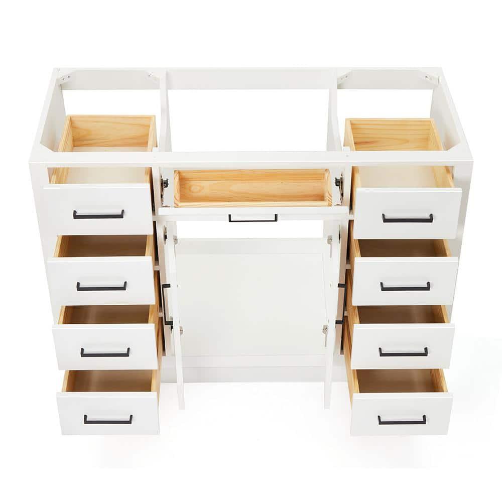 Ariel T048s-Bc Hepburn 48" Single Free Standing Vanity Cabinet Only - White