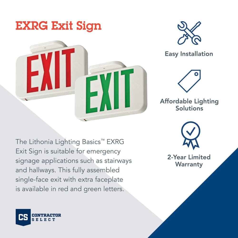 Lithonia Lighting Exrg El Contractor Select Exrg Integrated Led Exit Sign - White