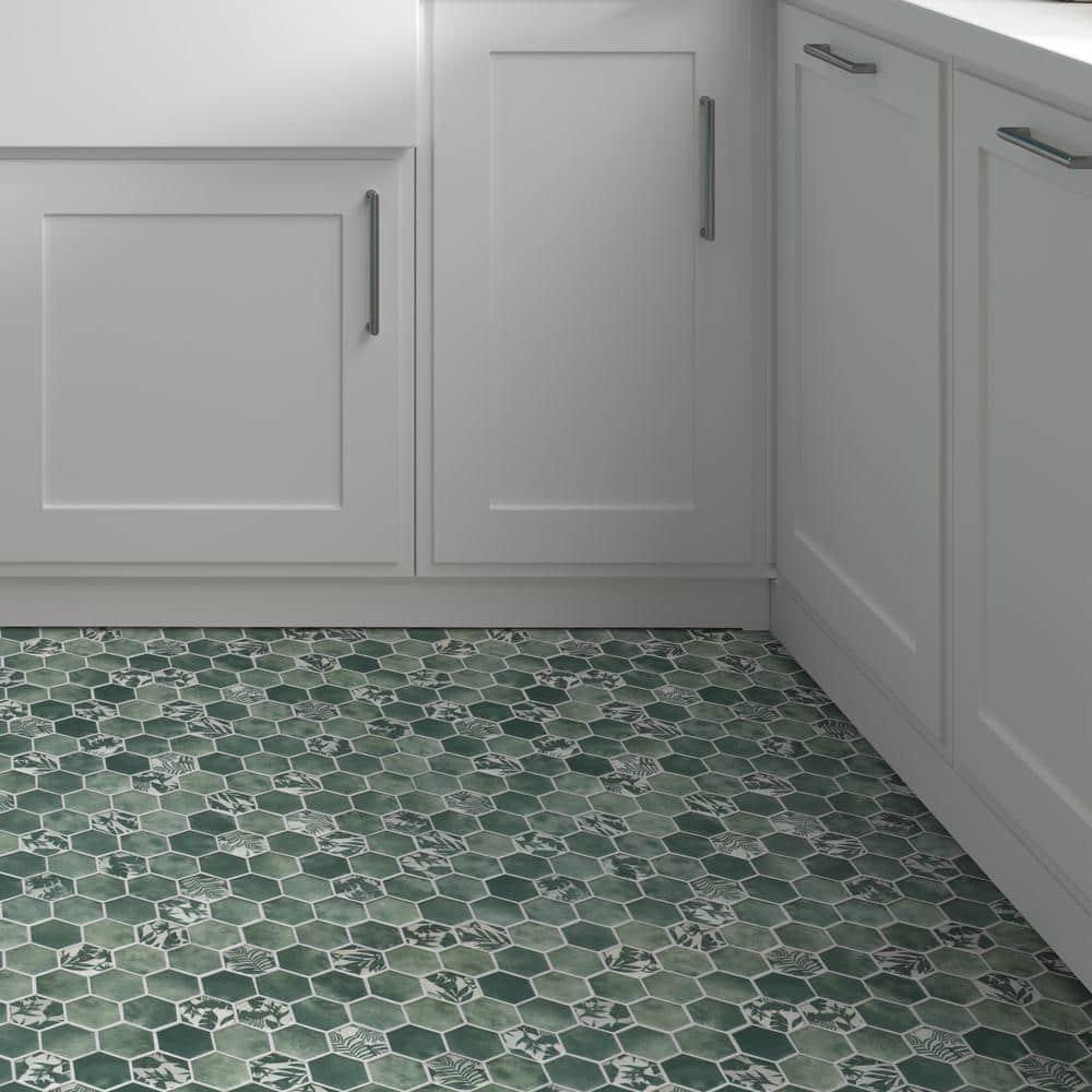 Sunwings 11.7" x 10.2" Recycled Glass Honeycomb Wall & Floor Tile