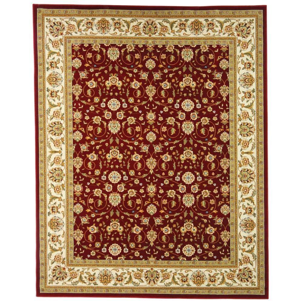Lyndhurst LNH312 Power Loomed Area Rug - Red/Ivory - 8'x11' - Safavieh.