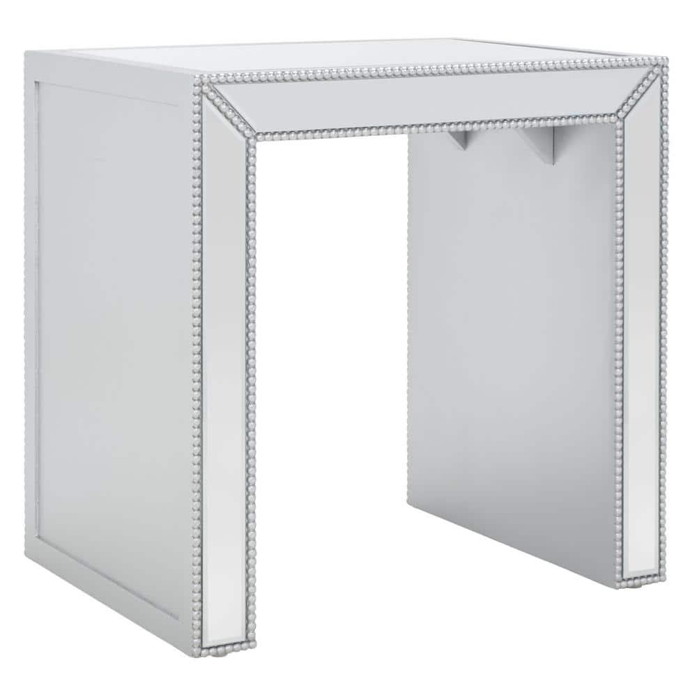 Laken Mirrored Accent Table - Silver/Mirror - Safavieh