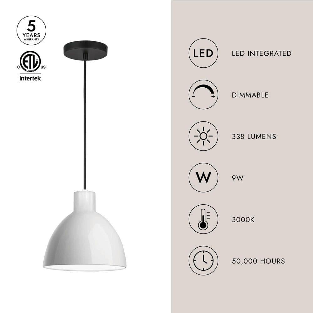 1 - Light Black LED Single Pendant