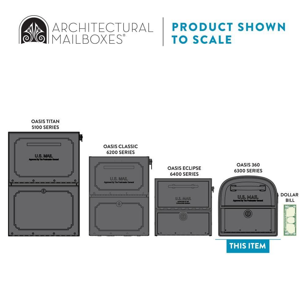 Architectural Mailboxes Oasis 360 Locking Post Mounted Mailbox
