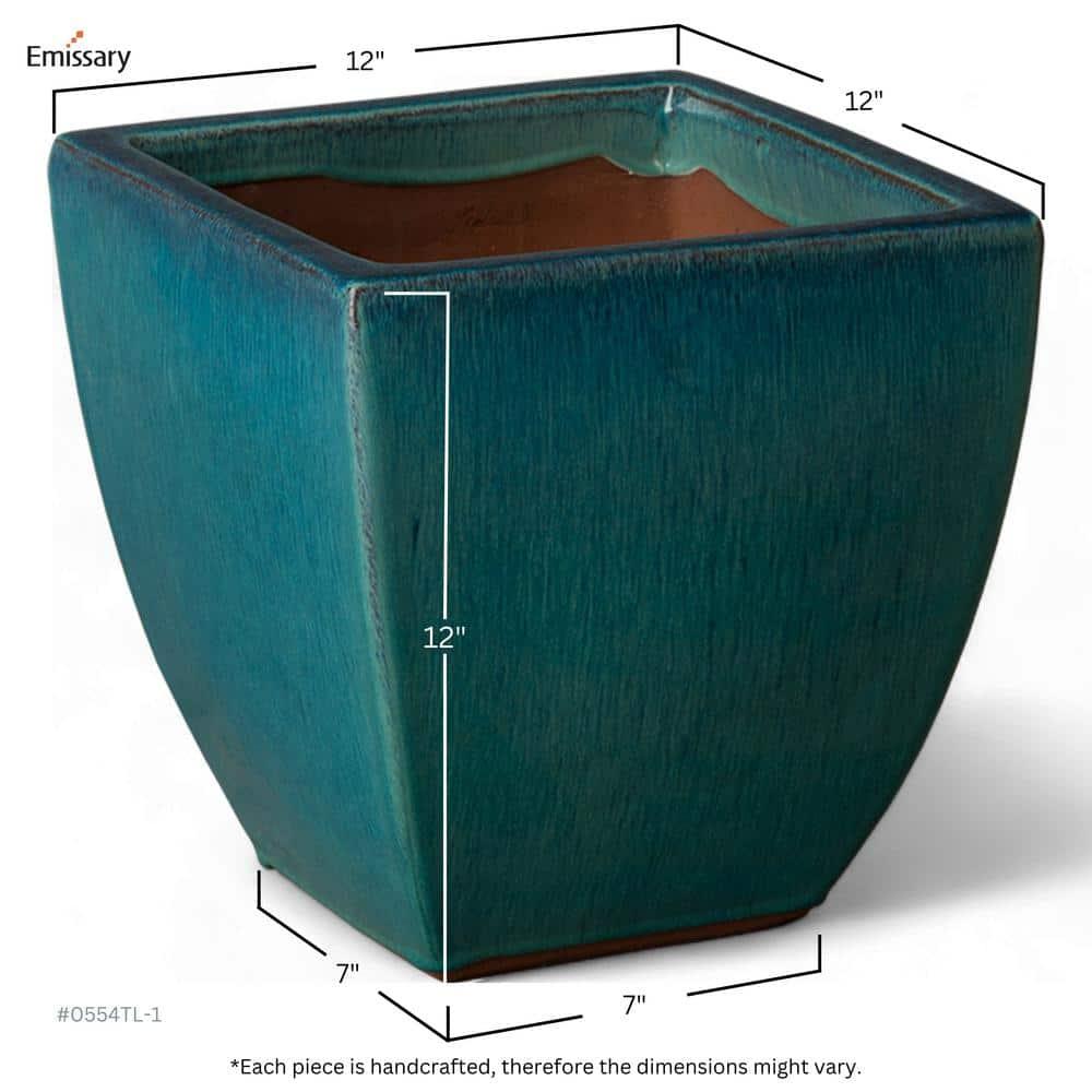 Emissary Lok Planter 12" x 12" - Teal