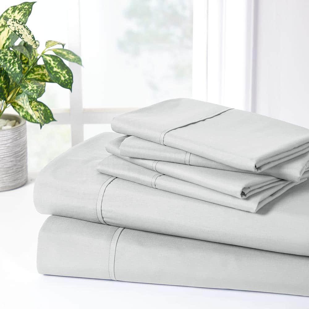 Bed Bath Fashions Bibb Home 2000 Count 6-Piece Rayon From Bamboo Sheet Set with Snug Grip