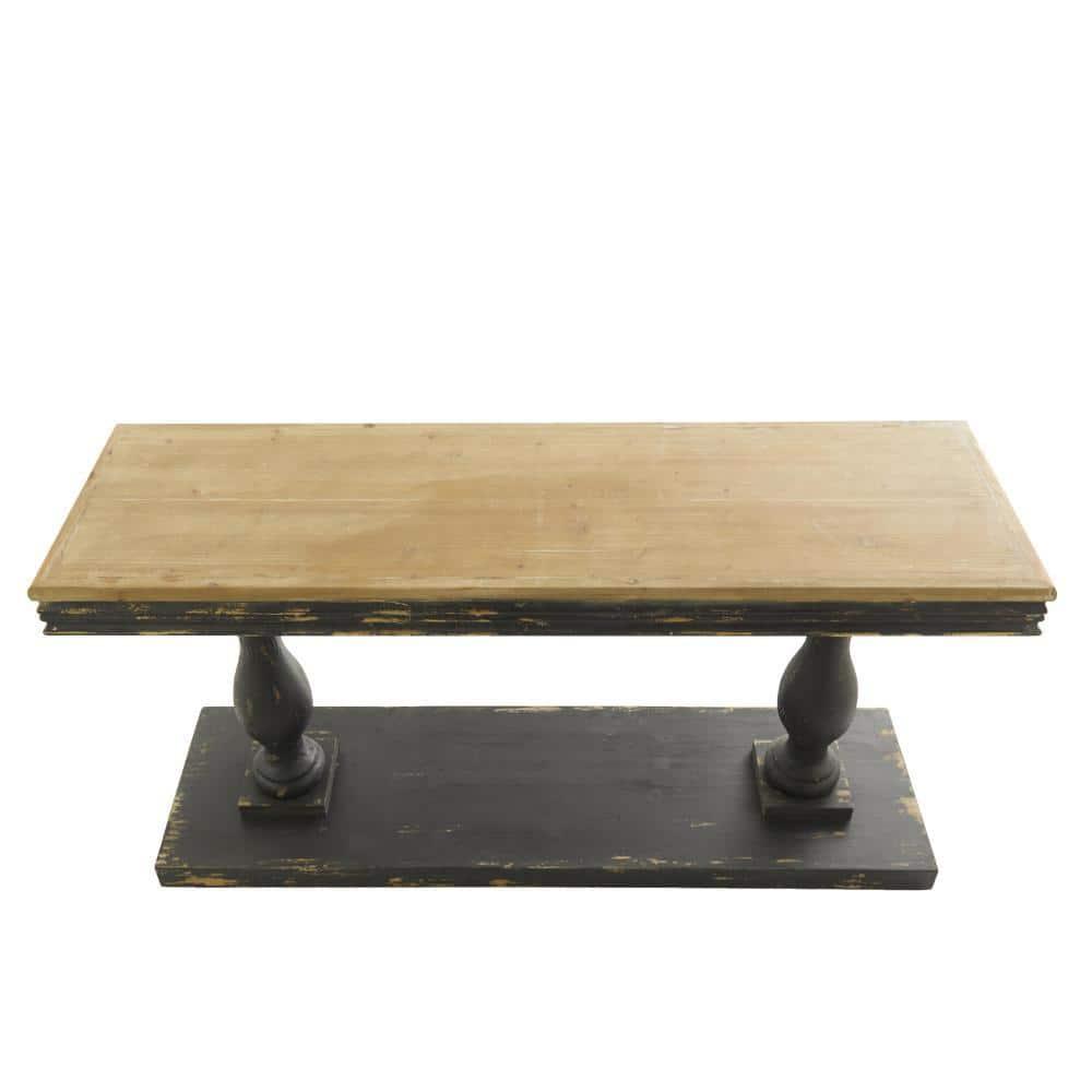 Vintage Wood Console Table Black - Olivia & May: Sturdy Foyer Table, Fixed Shelf