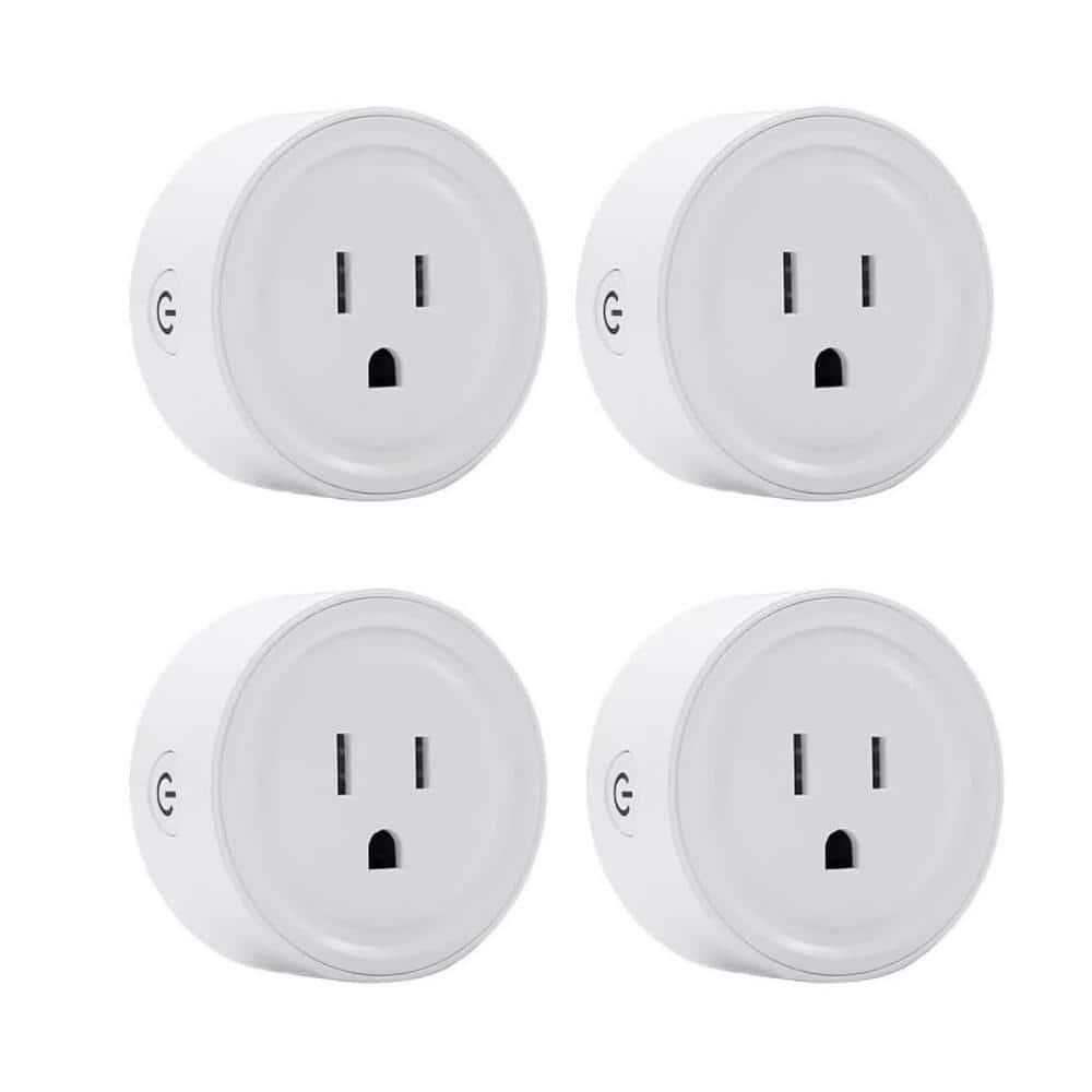 Smart Plug Mini 4-Pack, Wi-Fi Outlets for Smart Home Wi-Fi Plug with Alexa/Google Home/Smart Life, Smart Home hubTimer on/Off Plug, Schedule Built-in app, Mini Wireless Outlet, no hub Required