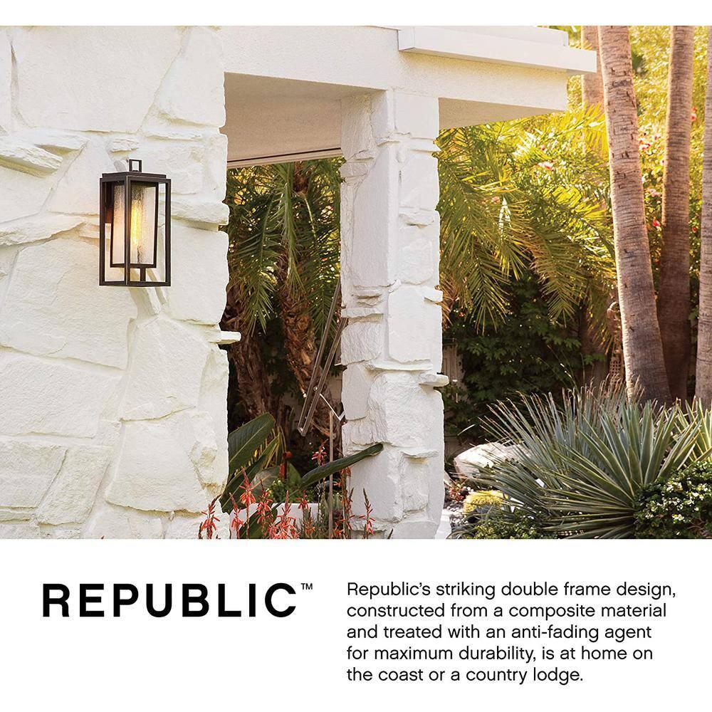 Oil Rubbed Bronze Dimmable Outdoor Sconce with Clear Glass