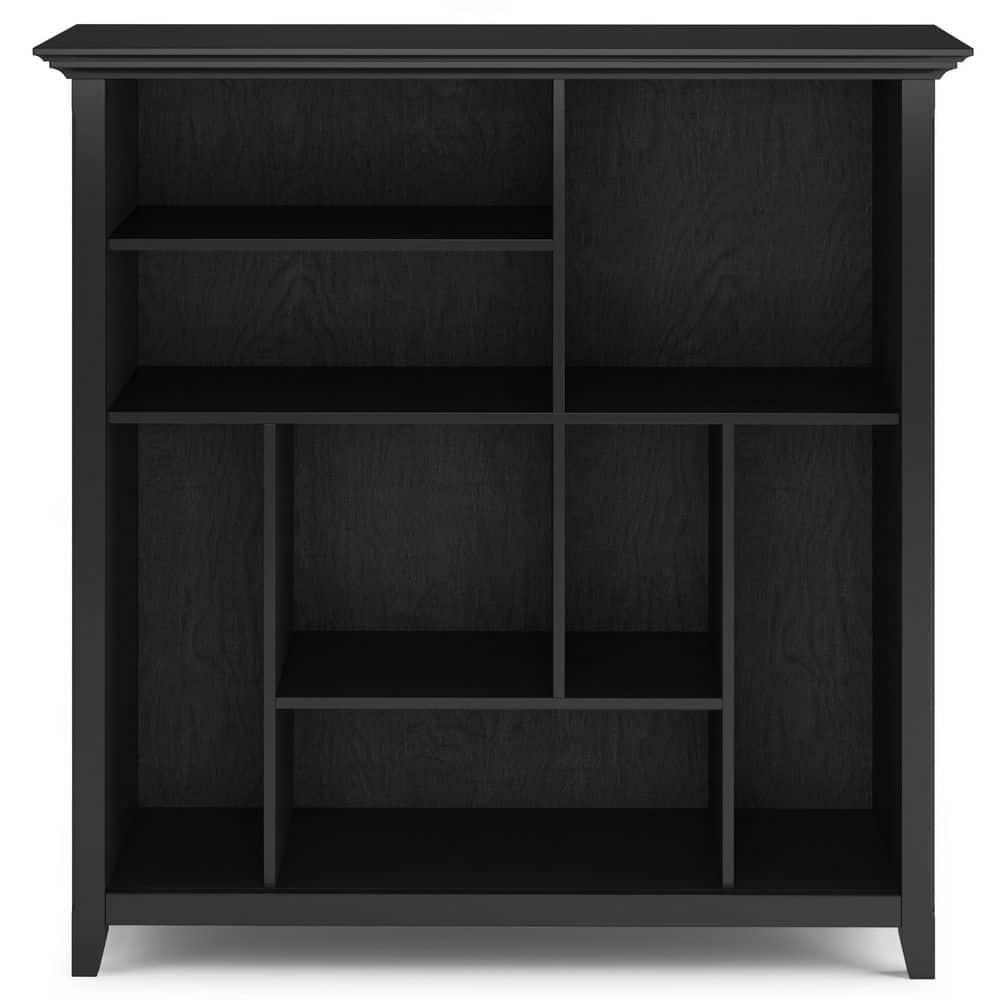 Simpli Home Amherst 44"W Solid Wood Multi Cube Bookcase with 8 Different Sized Storage Cubbies