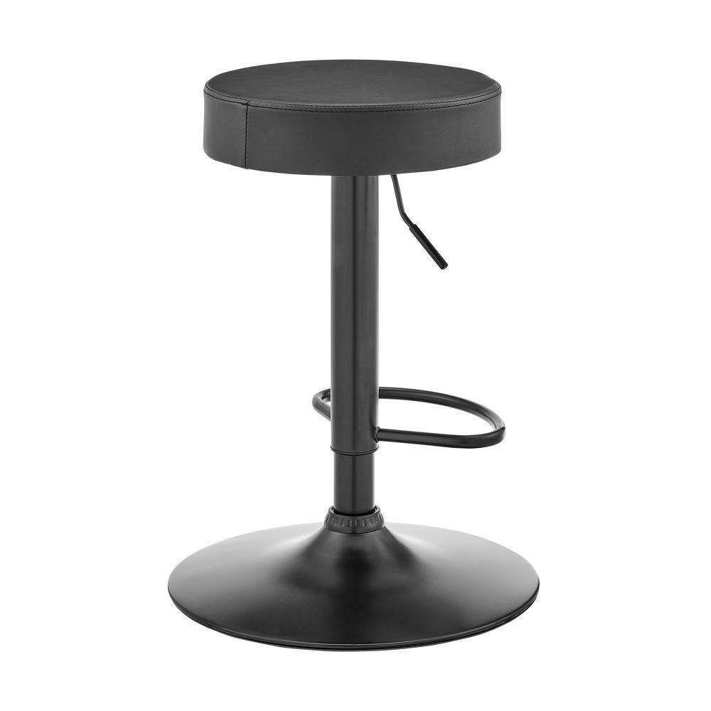 Dax Barstool: Adjustable, Swivel, Square Upholstered Seat - Armen Living