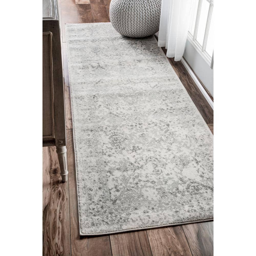 nuLOOM Odell Faded Vintage Runner Rug, 2' 8" x 20', Ivory