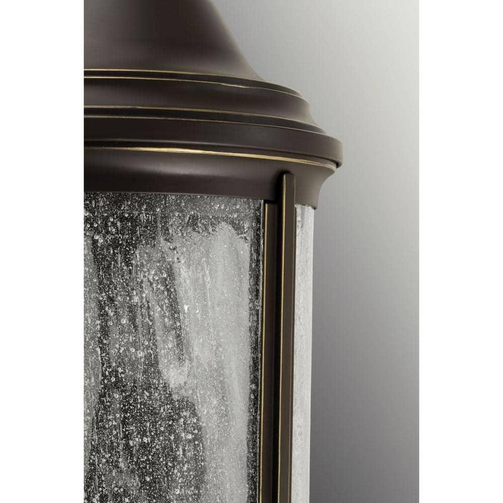Progress Lighting Ashmore 3-Light Outdoor Wall Lantern in Antique Bronze with Shade