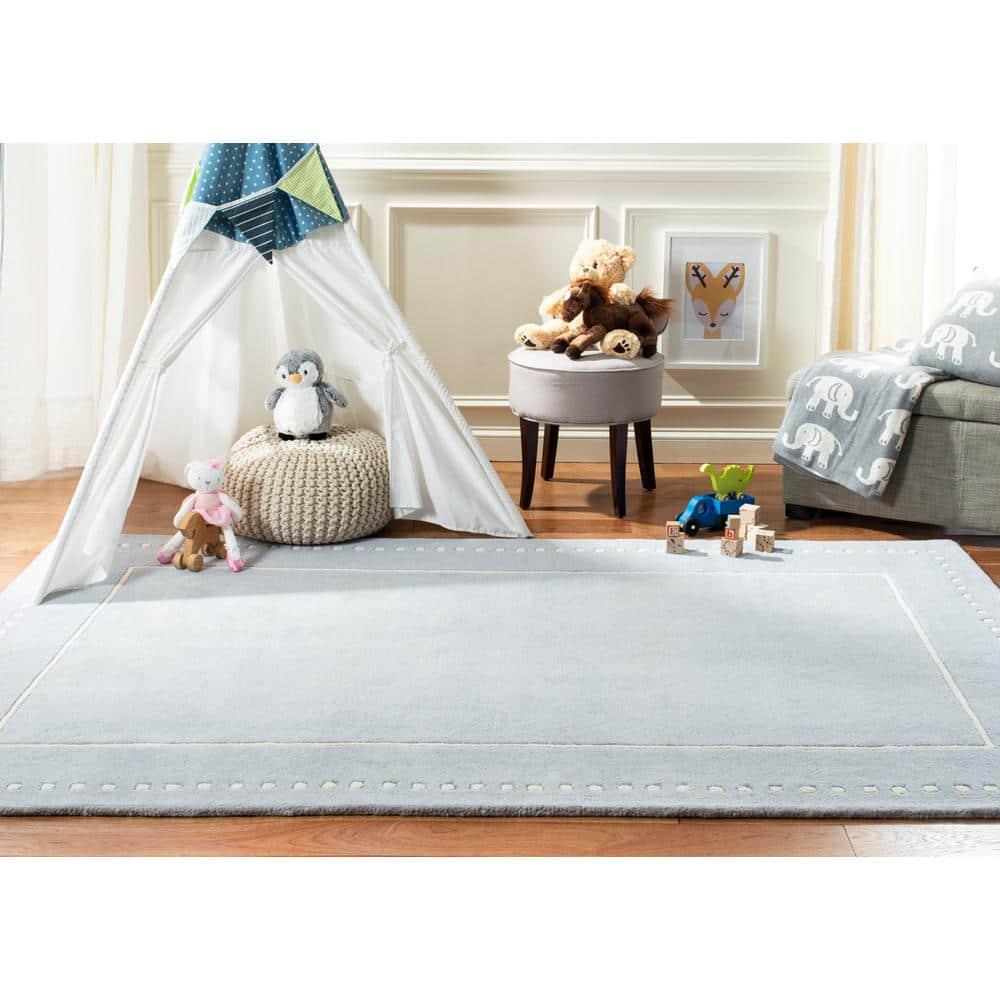 Bella BEL151 Hand Tufted Area Rug - Light Blue/Ivory - 4'x6' - Safavieh.