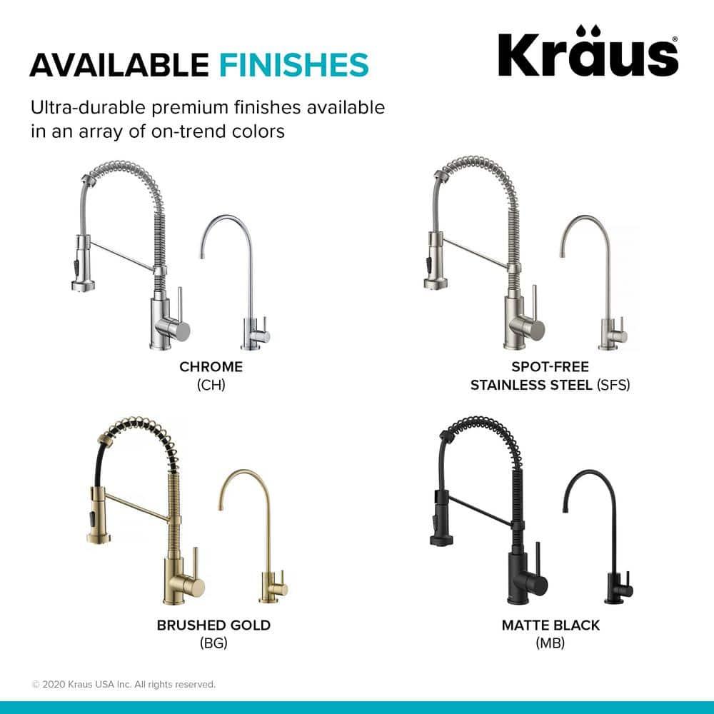 KRAUS Bolden Commercial Style 2-Function Single Handle Pull Down Kitchen Faucet