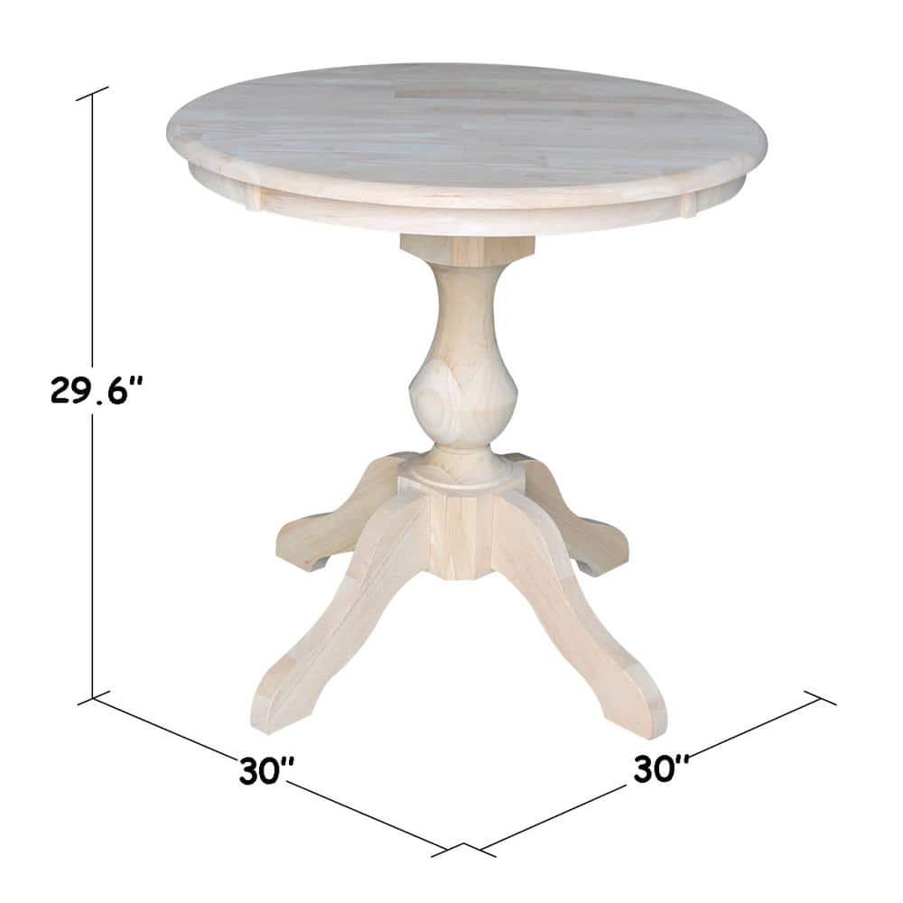 International Concepts 30" Round Top Pedestal Table - 28.9"H