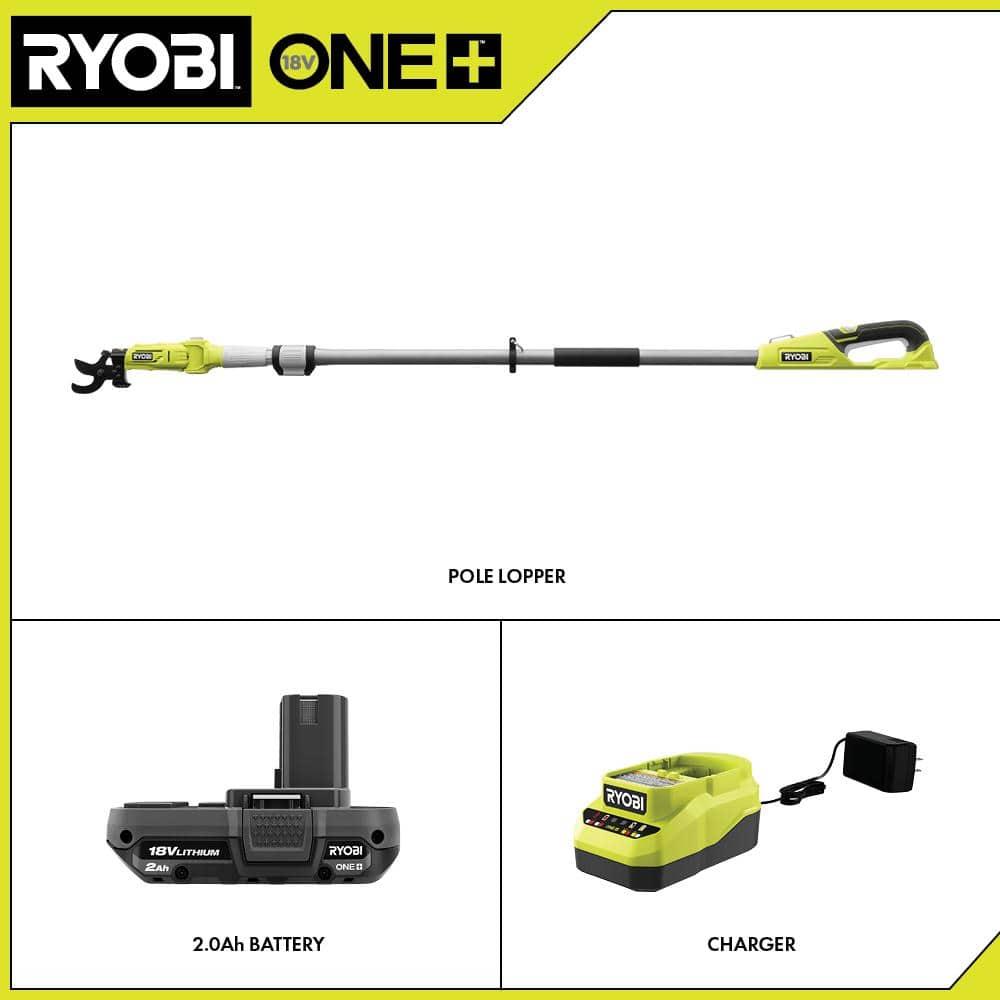 Ryobi 18V Electric Cordless Pole Saw with Lithium Ion Battery