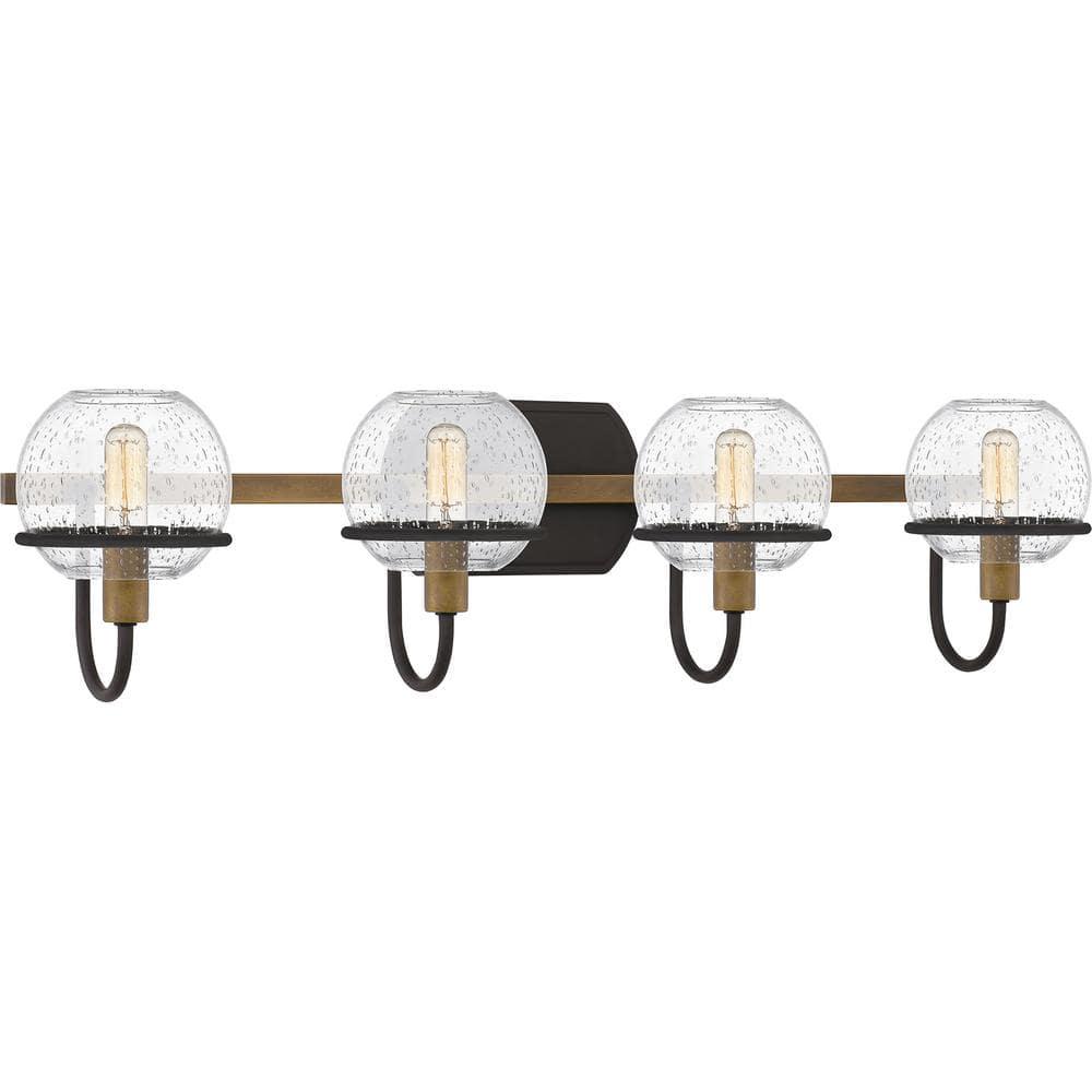 Phoenix Modern Lantern-Style Bath Light in Matte Black and Western Bronze