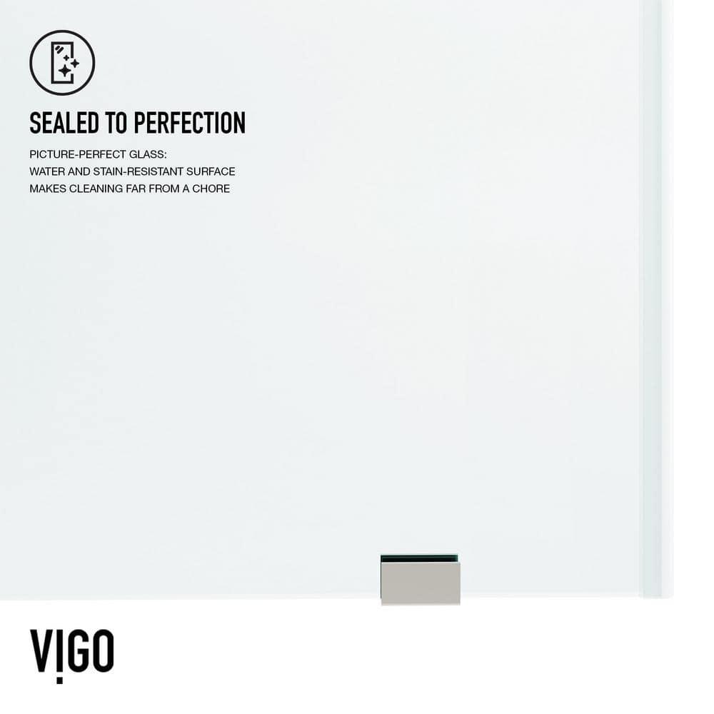 Elan 68-72" W x 76" H Sliding Frameless Shower Door with 3/8" Clear Glass