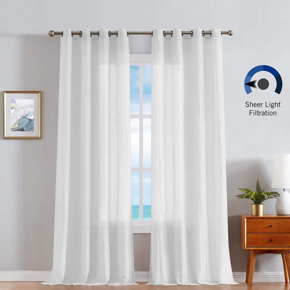 Nautica Nautica Cordelia Crushed Sheer Window Curtains (Set of 2)