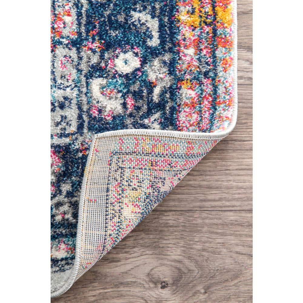 Nuloom Lilah Medallion 12x15 Indoor Area Rug for Living Room Bedroom Dining Room Kitchen, Blue/Multicolor