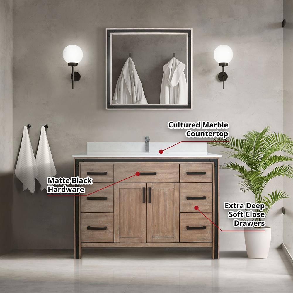 Ziva 48" Single Bathroom Vanity Base Only