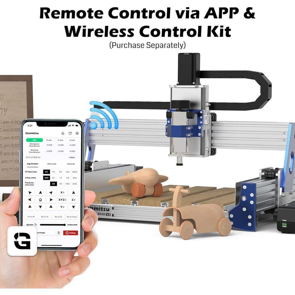Genmitsu CNC Router Machine PROVerXL 4030 V2, Fast Speed for Wood Metal Acrylic PCB MDF, Upgrade 3 Axis Engraving Machine with Closed-Loop Motor and Ball Screw