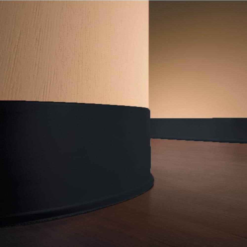 Black Thermoplastic Rubber Wall Cove Base Coil 4" x 120 ft