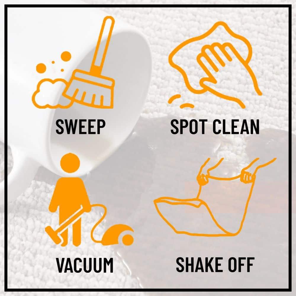 Ottomanson Ottohome Non-Slip Solid Area Rug For Living Room, Hallway Runner, Entryway Rug