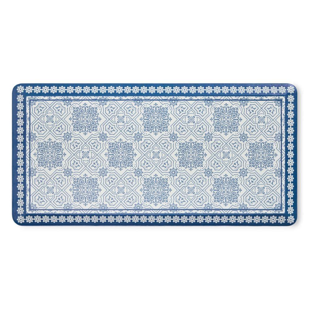 Martha Stewart MARTHA STEWART Comfort Anti Fatigue Strie Medallion Kitchen Mat 19.6”x39”