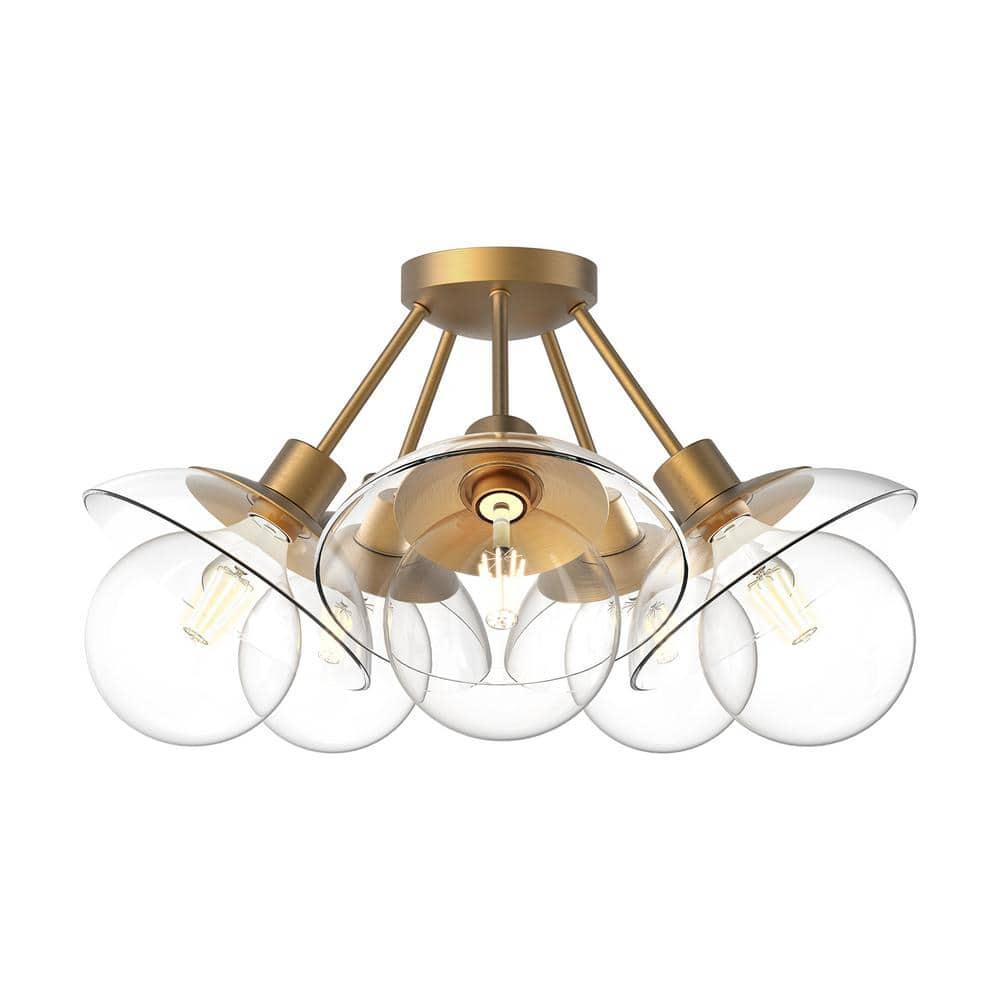 Alora Mood Francesca Glass Semi Flush Mount