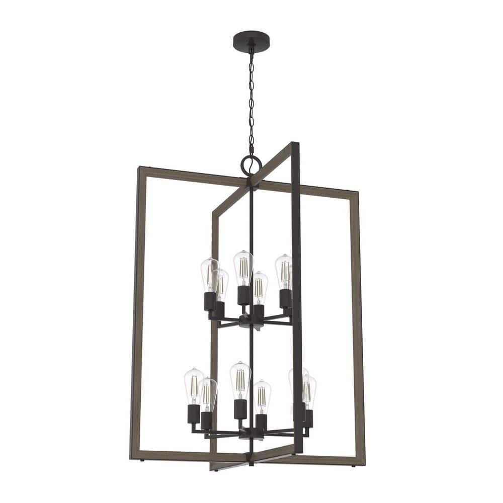Woodburn 12 Light 30.5 Inch Foyer Pendant Ceiling Light Fixture