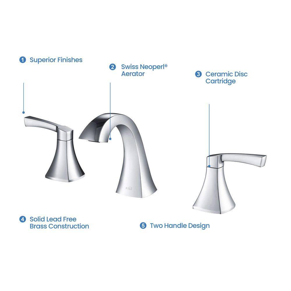 Davvid Widespread 2-handle Bathroom Faucet