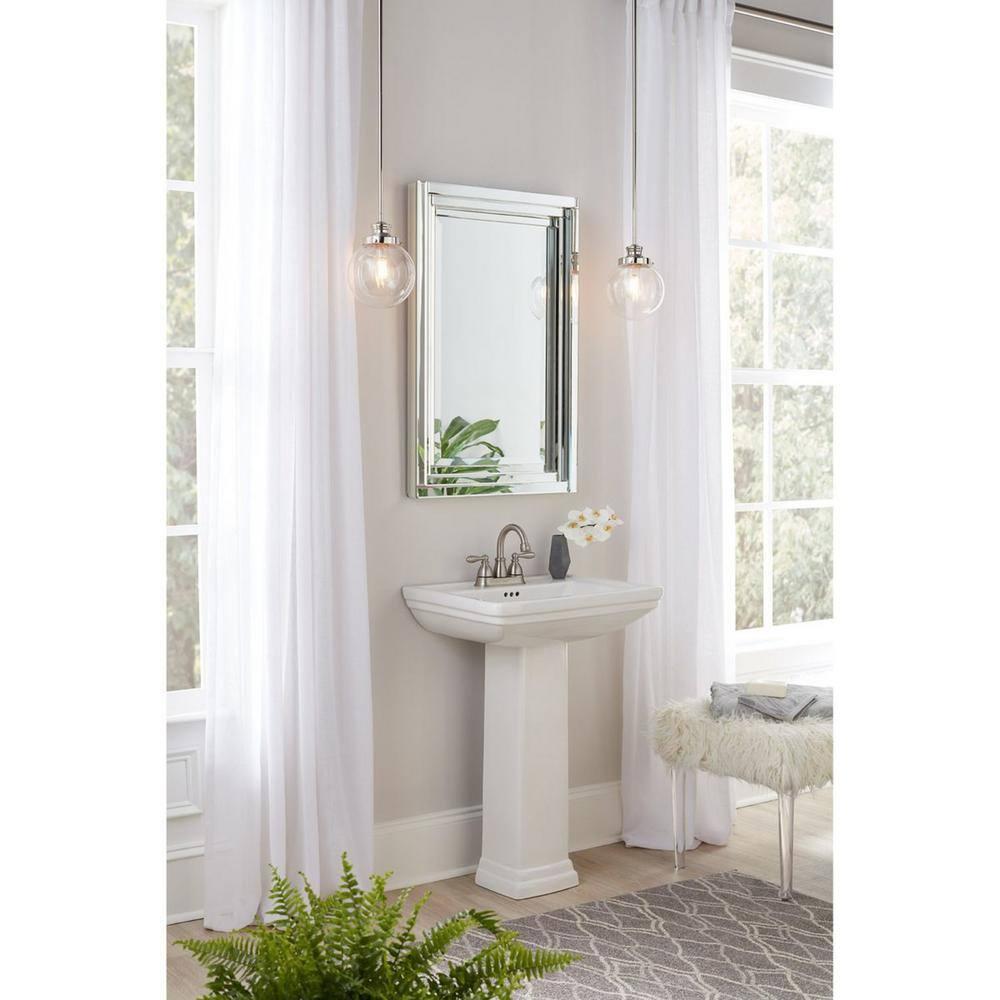 Progress Lighting Replay 1-Light Bath & Vanity Wall Light, Polished Nickel, Porcelain Shade