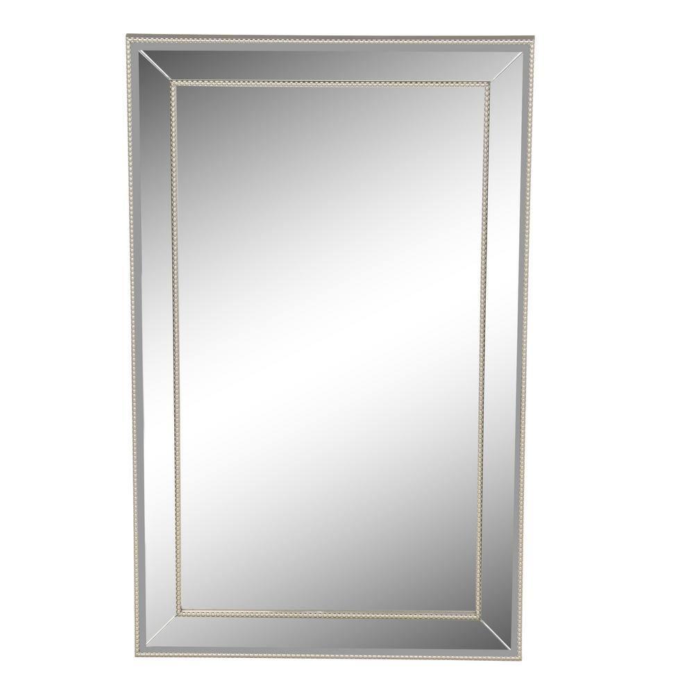 16" x 26" Metro Beaded Recessed Medicine Cabinet - Head West: Wall Mount, Polystyrene Frame, 3 Shelves