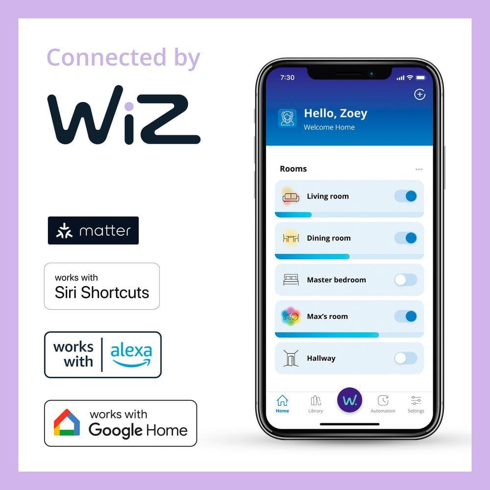 Philips Smart Wi-Fi Connected LED 60-Watt A19 Light Bulb, Frosted Soft White, Dimmable, E26 Base (1-Pack)