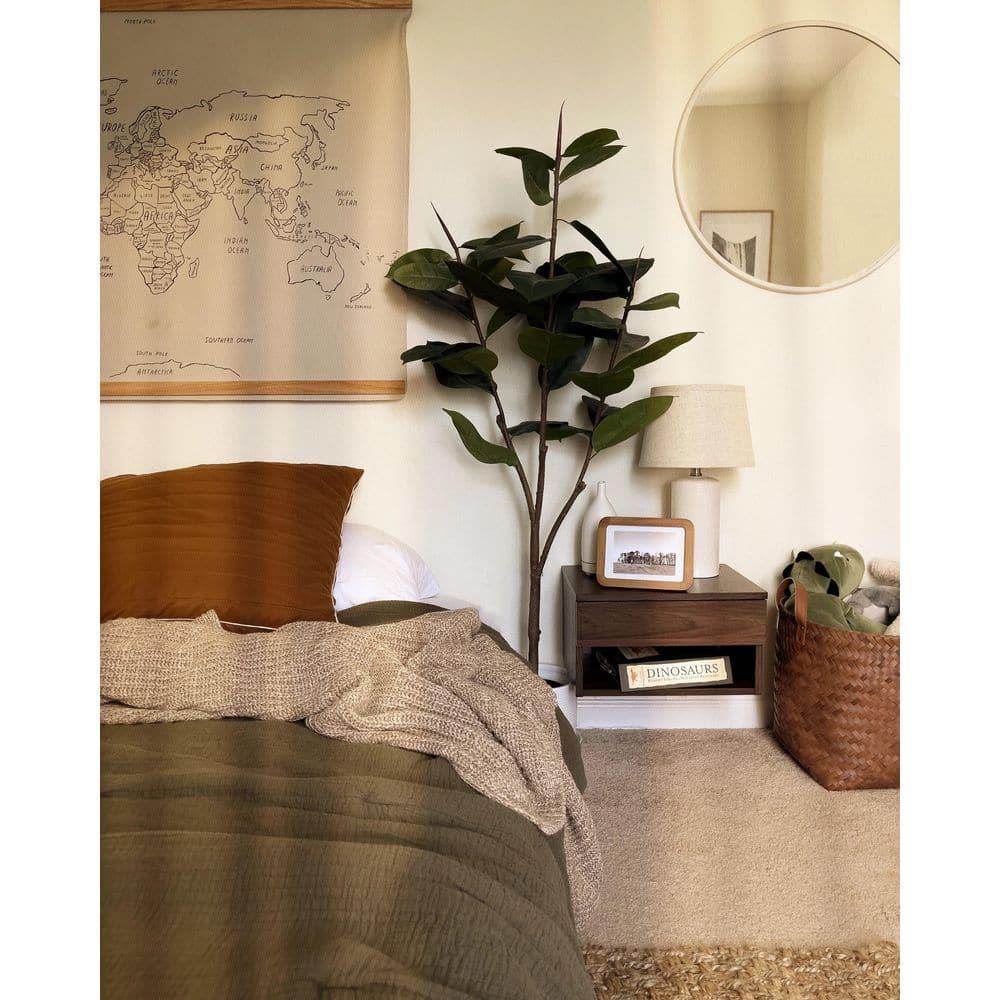 Nathan James Modern Floating Bedroom Nightstand with Storage Drawer and Open Shelf Cubby & Reviews | Wayfair