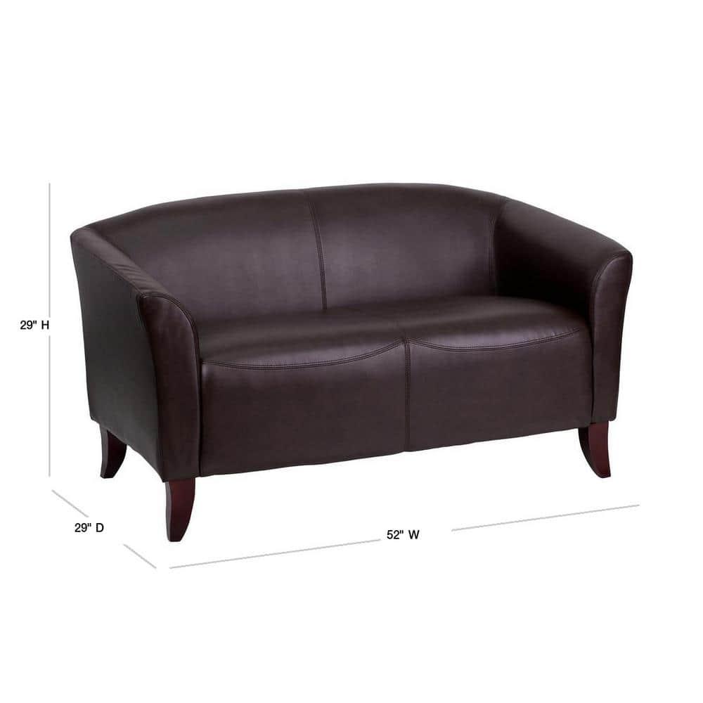 Flash Furniture HERCULES Imperial Series LeatherSoft Loveseat with Cherry Wood Feet