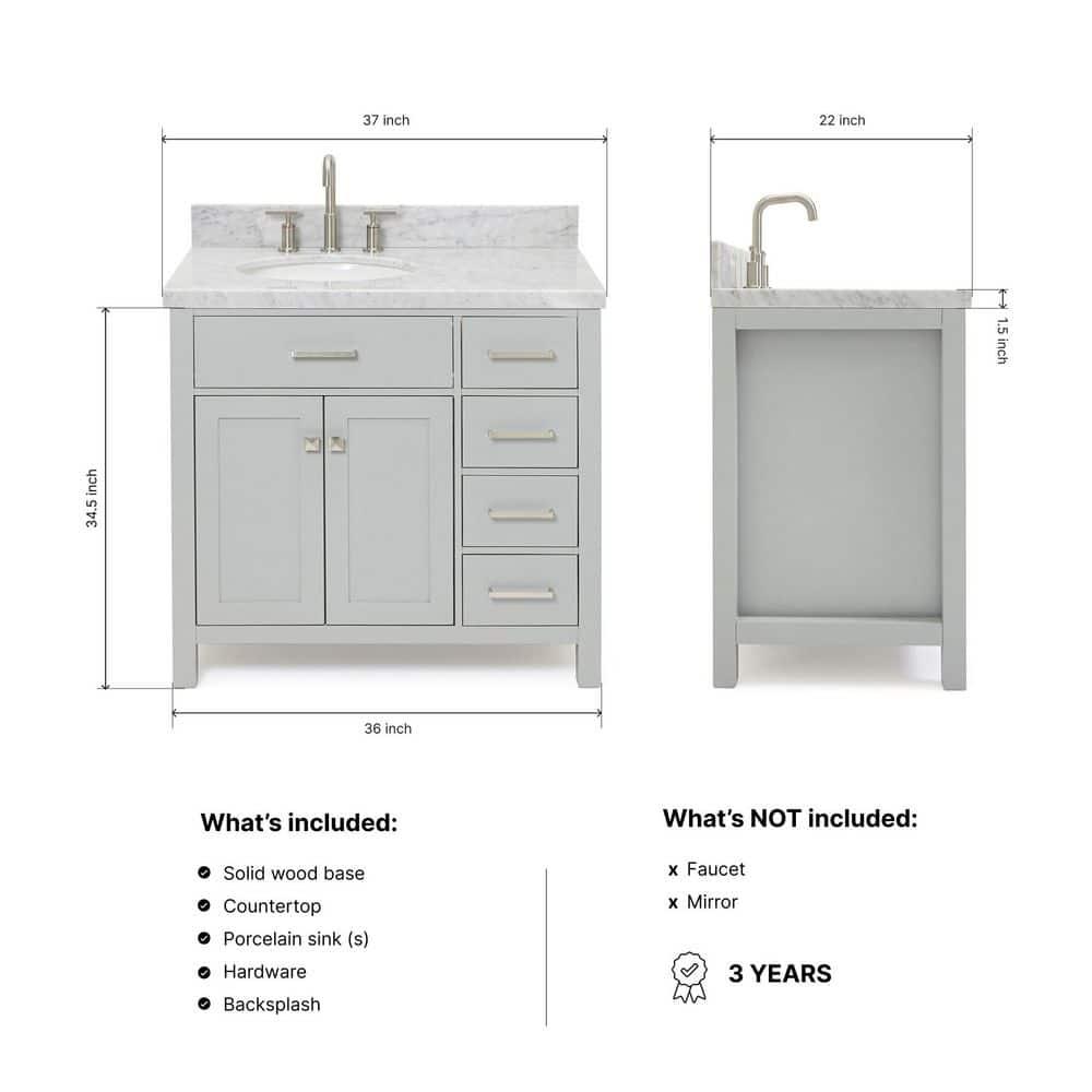 Parvez 36.25'' W Single Vanity