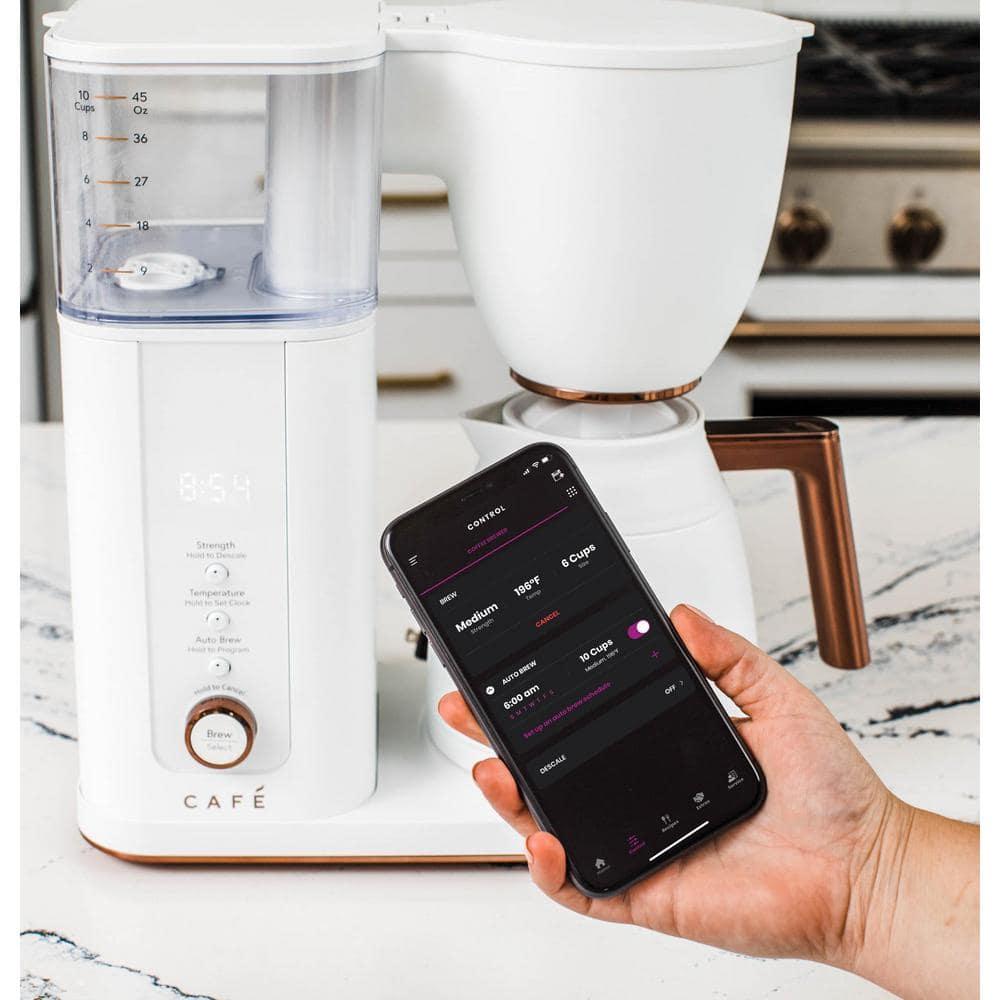 Café ™ Matte White 10-Cup Drip Coffee Maker with Thermal Carafe