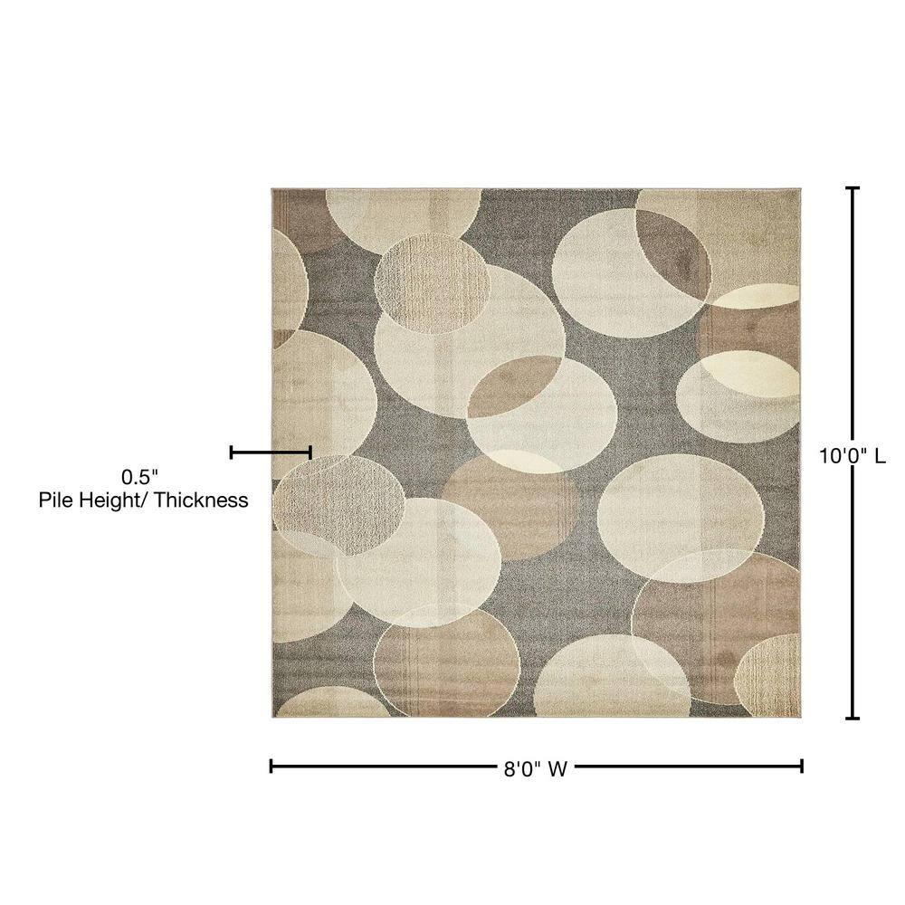 Unique Loom 8' 0 x 10' 0 Gray Chromatic Seaside Area Rug