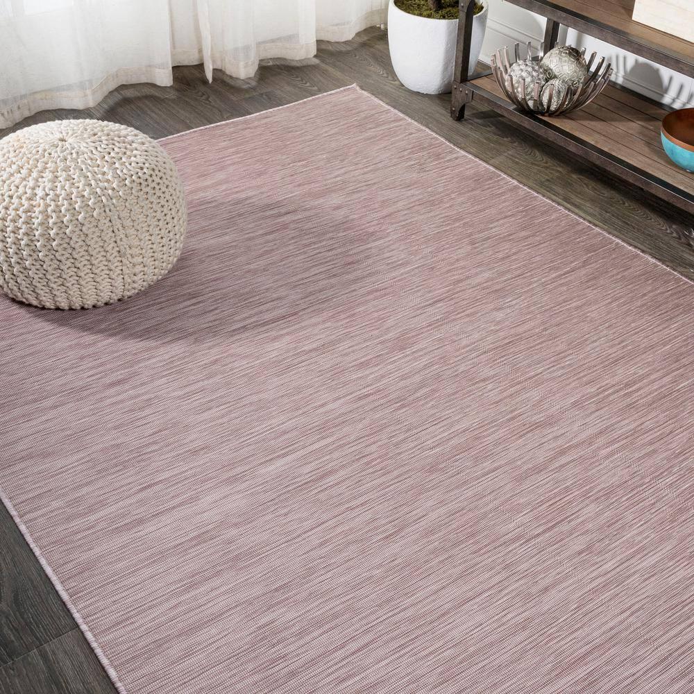 9'x12' Ethan Modern Flatweave Solid  Area Rug, Pink - JONATHAN Y