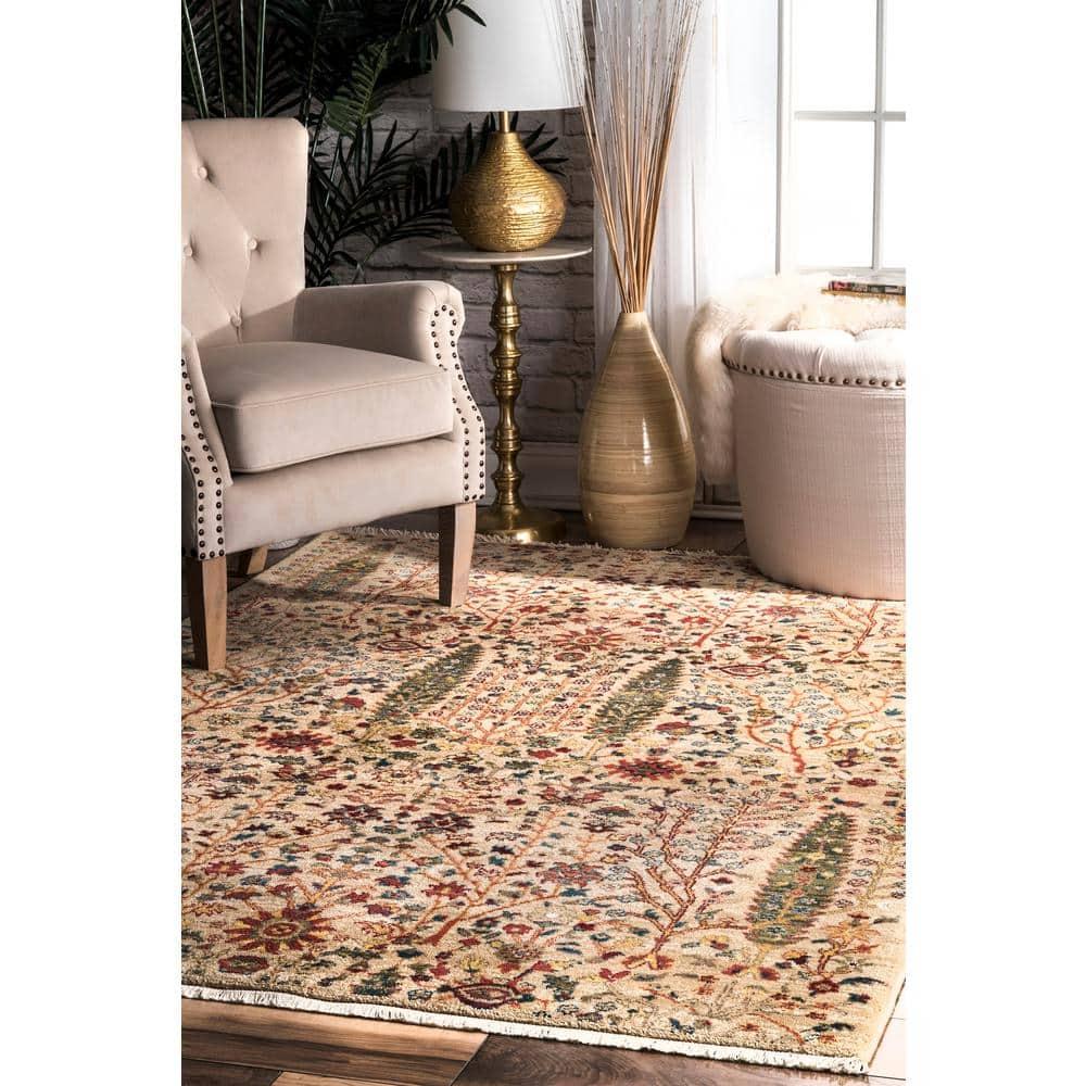 Nuloom Dasilva Geometric 12x15 Indoor Area Rug for Living Room Bedroom Dining Room Kitchen, Olive/Multicolor