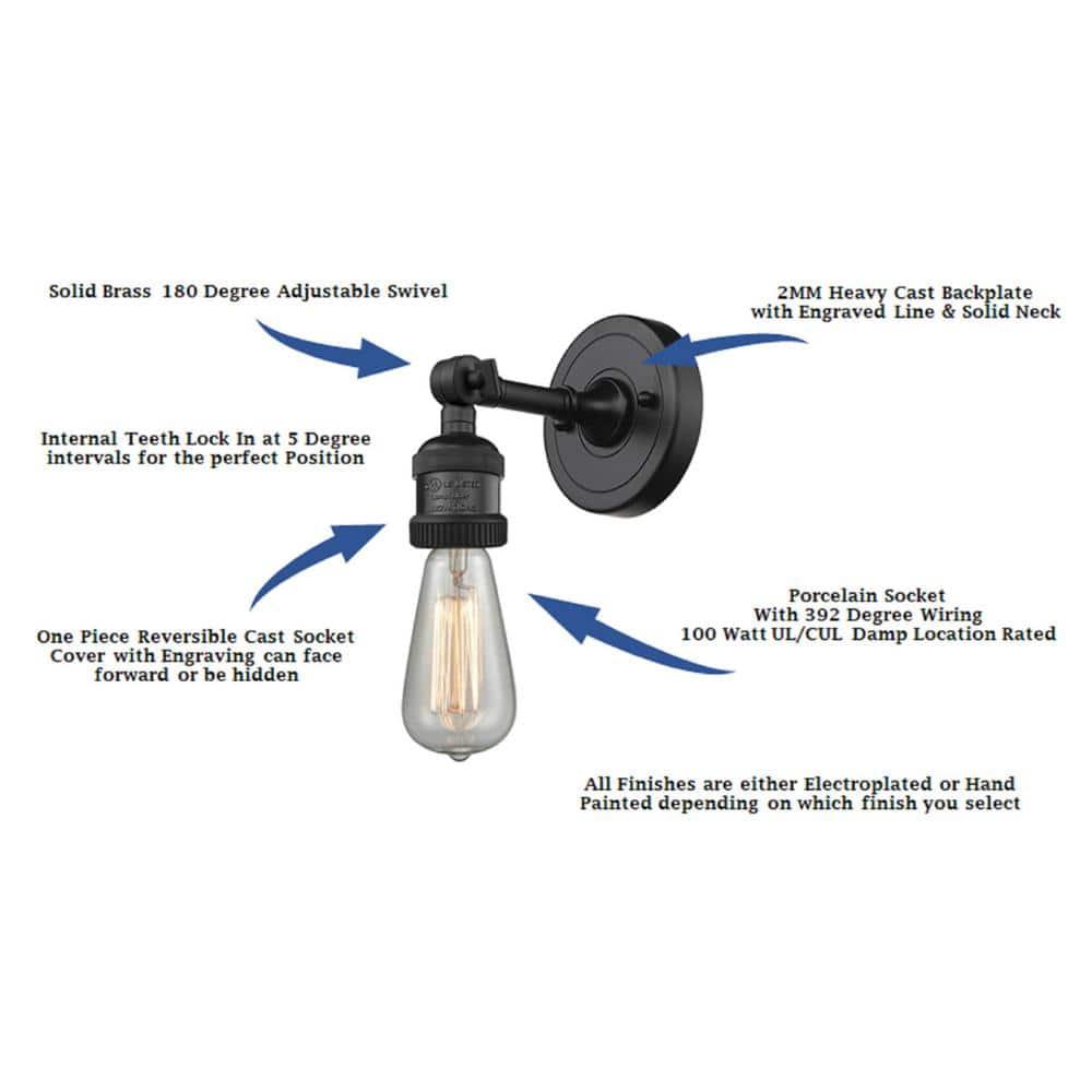 Innovations Lighting 1 - Light Sconce in  Matte Black