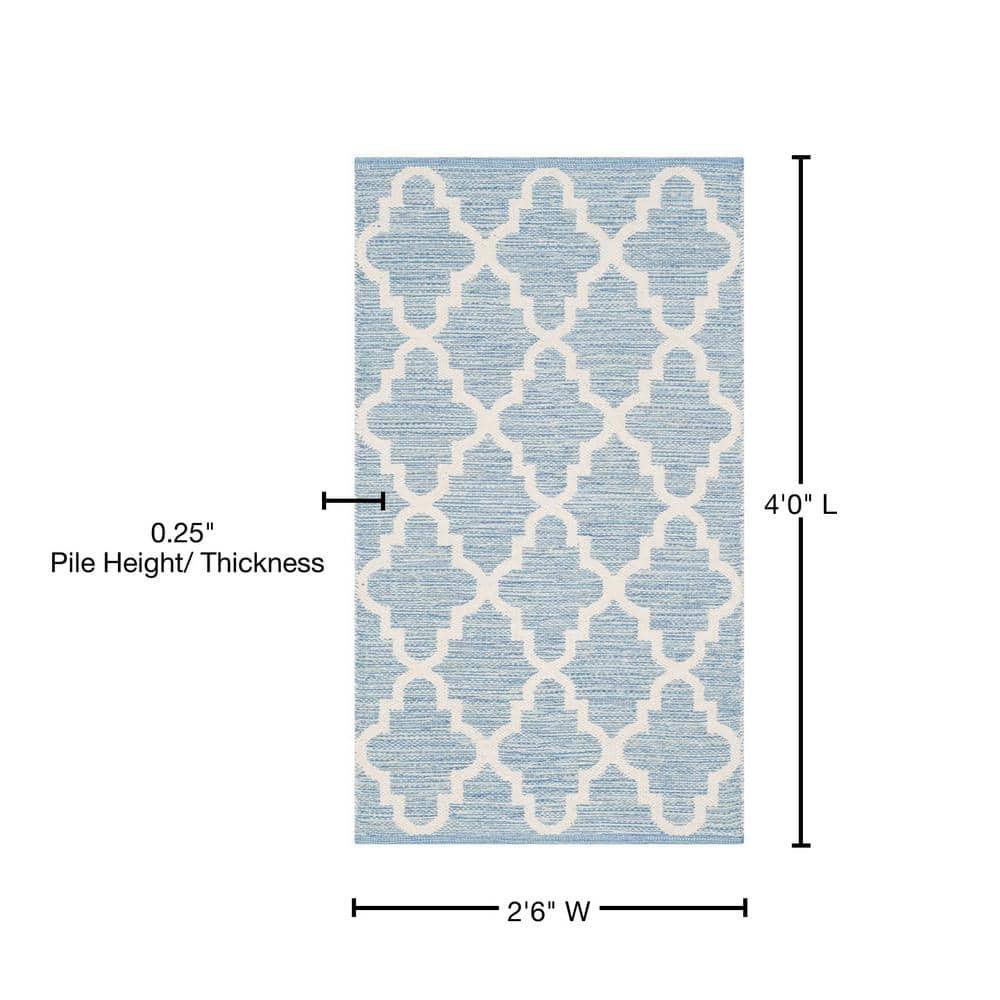 Montauk MTK810 Hand Woven Indoor Accent Rug - Light Blue/Ivory - 2'6"x4' - Safavieh.
