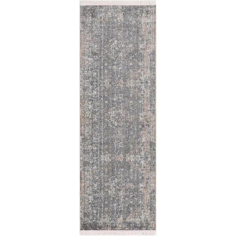 Baracoa La Cabana Dark Gray 2' 2 x 6' 0 Runner Rug
