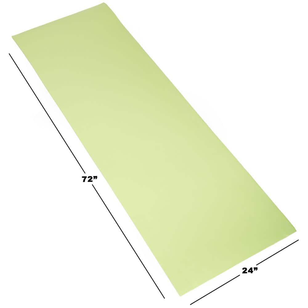 Thick Yoga Mat - Double Sided 1/2-Inch Workout Mat - 72x24-Inch Exercise Mat for Home Gym Fitness or Pilates with Carrying Strap by Wakeman (Green)