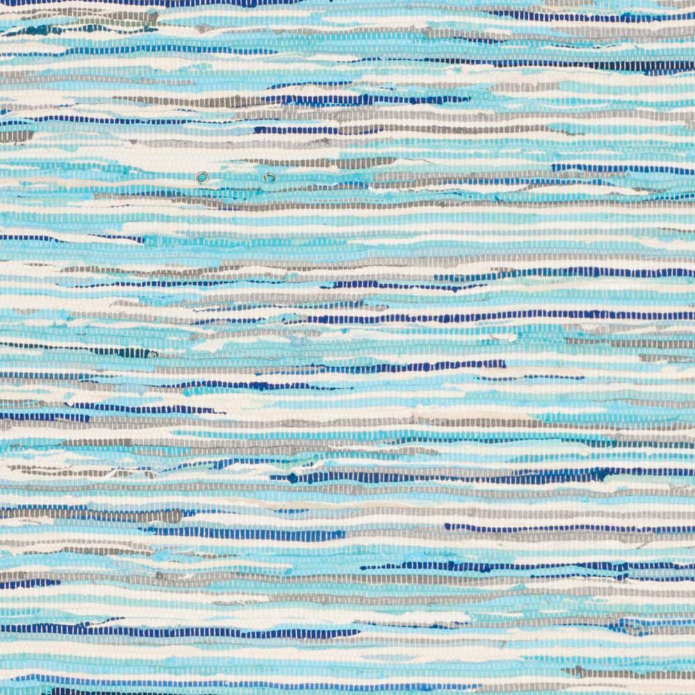 Rag Area Rug RAR129 Hand Woven Area Rug - Turquoise/Multi - 8'x10' - Safavieh.