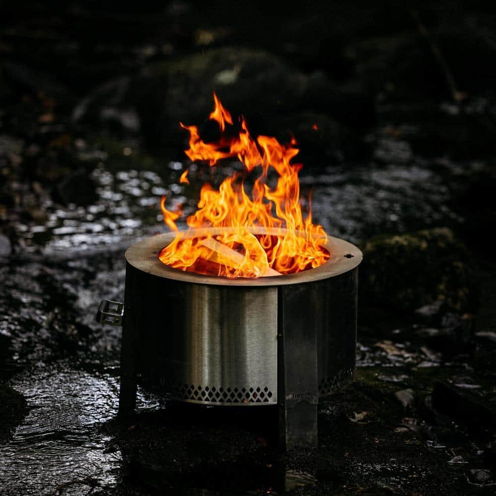 Breeo Multi-Fuel Stainless Steel Fire Pit Portable wih Smokeless Weather Resistant